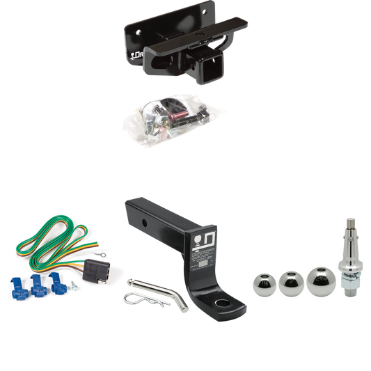 Se adapta al paquete de enganche de remolque RAM 1500 2011-2018 con cableado plano de 4 + soporte de bola con caída de 4" + bola intercambiable de 1-7/8" y 2" y 2-5/16" de Draw-Tite