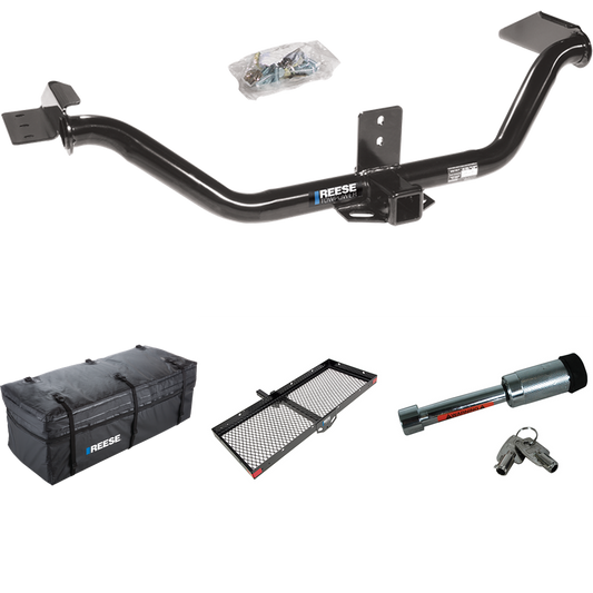 Fits 2006-2014 Honda Ridgeline Trailer Hitch Tow PKG w/ 48" x 20" Cargo Carrier + Cargo Bag + Hitch Lock By Reese Towpower