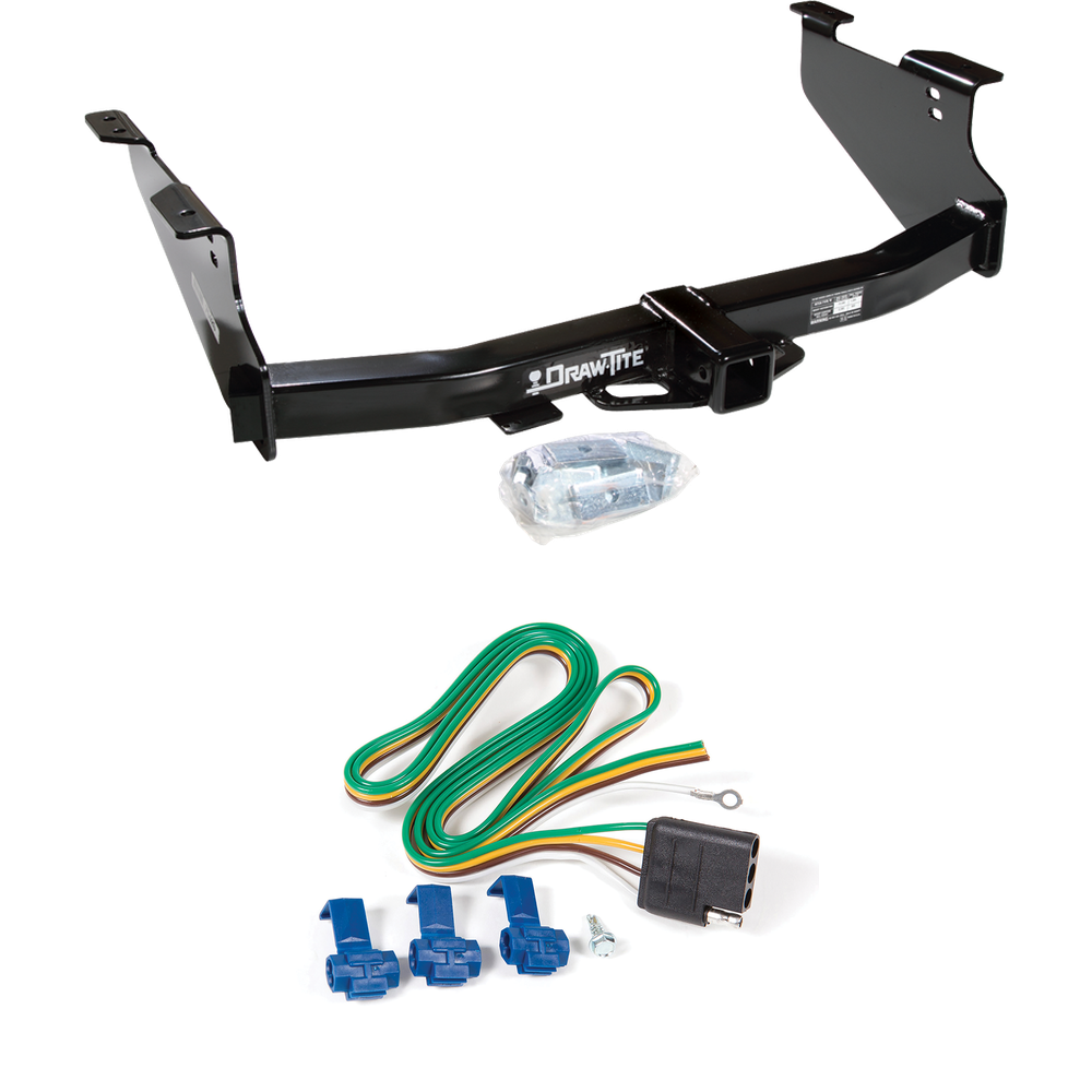 Fits 2003-2009 Dodge Ram 2500 Trailer Hitch Tow PKG w/ 4-Flat Wiring Harness By Draw-Tite