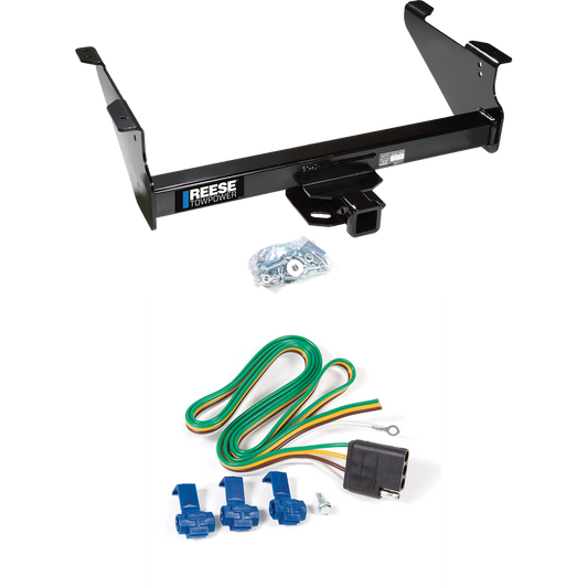 Fits 2003-2010 Dodge Ram 2500 Trailer Hitch Tow PKG w/ 4-Flat Wiring Harness By Reese Towpower