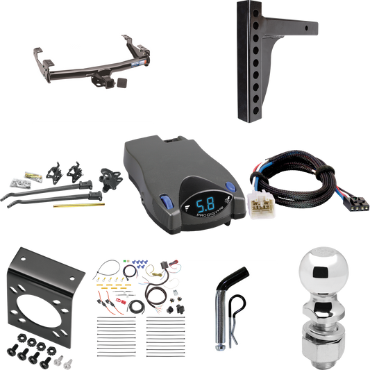 Fits 2003-2006 Toyota Tundra Trailer Hitch Tow PKG w/ 12K Trunnion Bar Weight Distribution Hitch + Pin/Clip + 2-5/16" Ball + Tekonsha Prodigy P2 Brake Control + Plug & Play BC Adapter + 7-Way RV Wiring By Reese Towpower