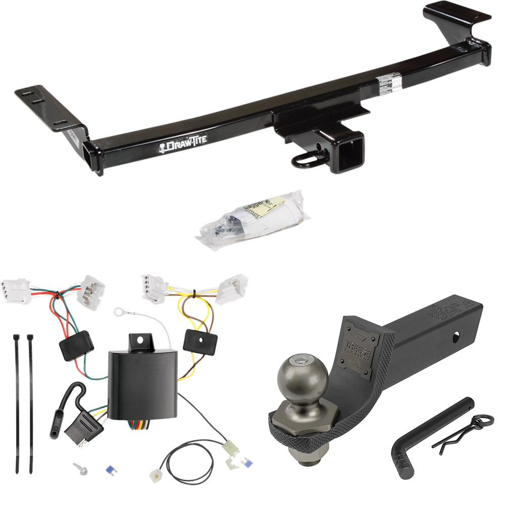 Fits 2009-2014 Nissan Murano Trailer Hitch Tow PKG w/ 4-Flat Wiring + Interlock Tactical Starter Kit w/ 2" Drop & 2" Ball (Excludes: w/Aero Kit & CrossCabriolet Models) By Draw-Tite