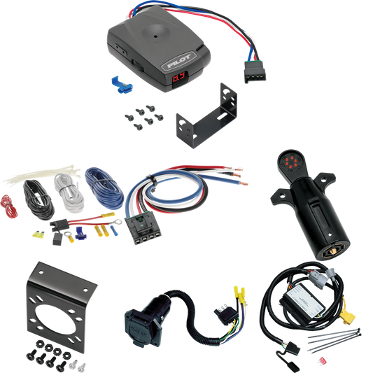 Fits 2001-2002 Toyota Tundra 7-Way RV Wiring + Pro Series Pilot Brake Control + Generic BC Wiring Adapter + 7-Way Tester By Tekonsha