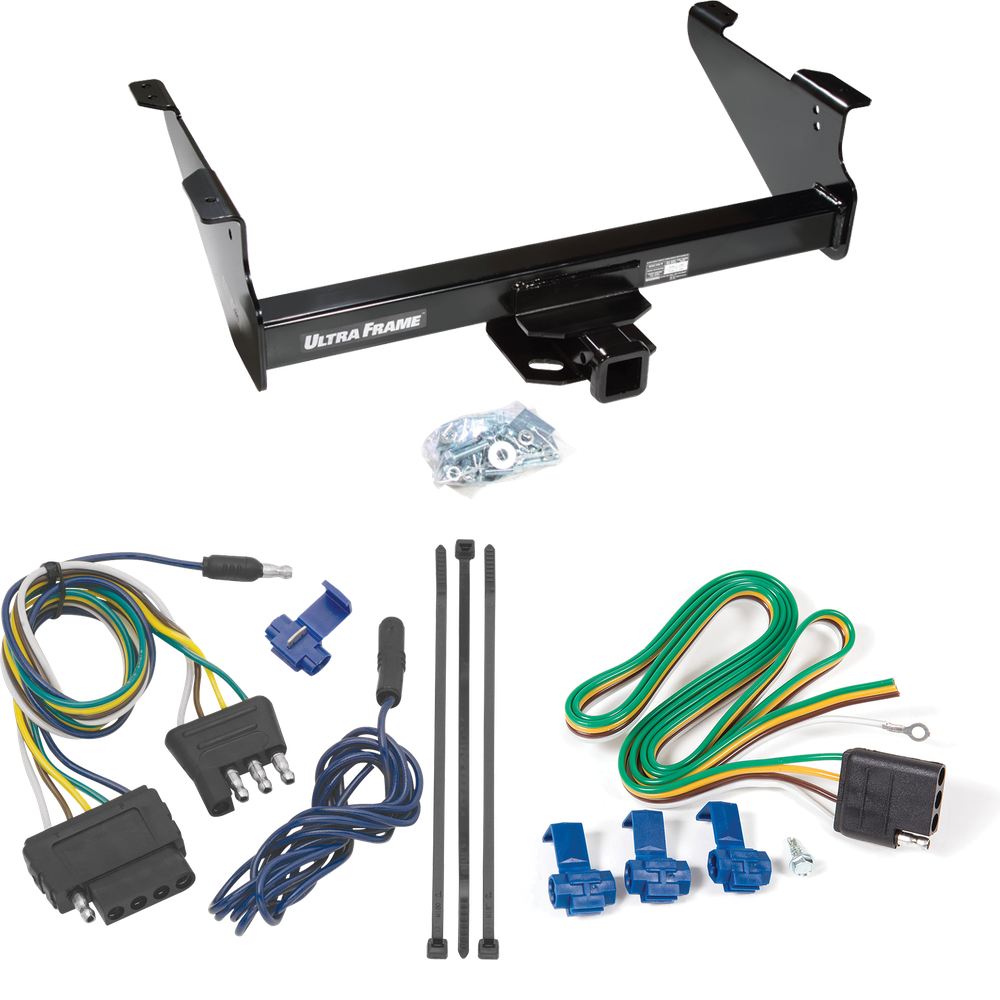 Fits 2003-2010 Dodge Ram 2500 Trailer Hitch Tow PKG w/ 5-Flat Wiring Harness By Draw-Tite