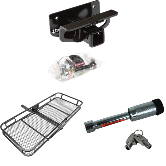 Fits 2003-2009 Dodge Ram 3500 Trailer Hitch Tow PKG w/ 60" x 24" Cargo Carrier + Hitch Lock By Draw-Tite