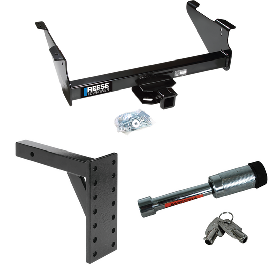 Fits 2003-2010 Dodge Ram 2500 Trailer Hitch Tow PKG w/ 7 Hole Pintle Hook Mounting Plate + Hitch Lock By Reese Towpower