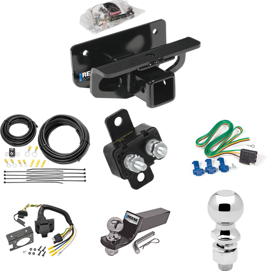 Fits 2019-2023 RAM 1500 Classic Trailer Hitch Tow PKG w/ 7-Way RV Wiring + 2" & 2-5/16" Ball + Drop Mount By Reese Towpower