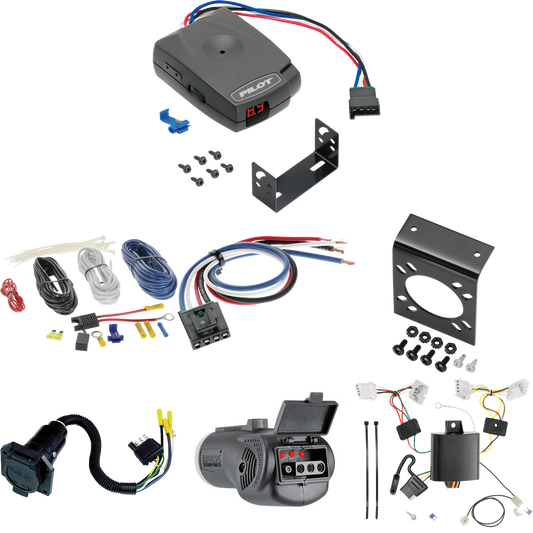 Fits 2015-2023 Nissan Murano 7-Way RV Wiring + Pro Series Pilot Brake Control + Generic BC Wiring Adapter + 2 in 1 Tester & 7-Way to 4-Way Adapter By Tekonsha