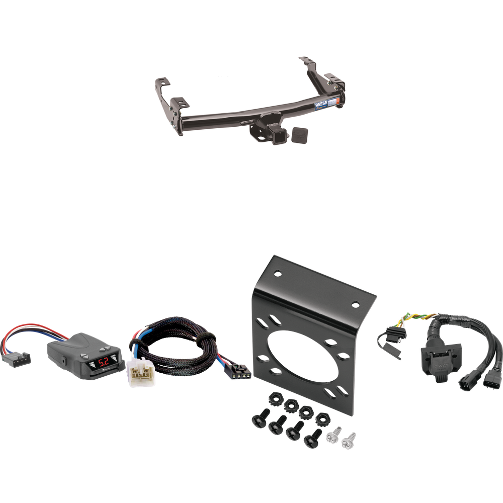 Fits 2003-2006 Toyota Tundra Trailer Hitch Tow PKG w/ Tekonsha Brakeman IV Brake Control + Plug & Play BC Adapter + 7-Way RV Wiring (For w/Factory 7-Way Models) By Reese Towpower