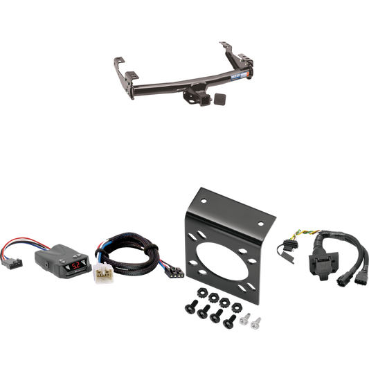 Fits 2003-2006 Toyota Tundra Trailer Hitch Tow PKG w/ Tekonsha Brakeman IV Brake Control + Plug & Play BC Adapter + 7-Way RV Wiring (For w/Factory 7-Way Models) By Reese Towpower