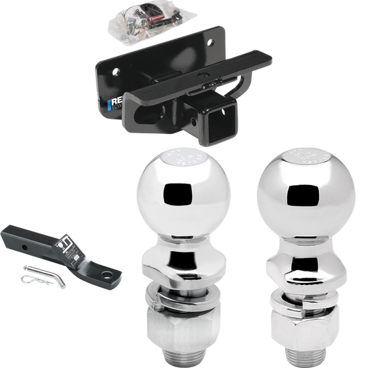 Fits 2004-2005 Dodge Ram 1500 Trailer Hitch Tow PKG w/ Ball Mount w/ 2" Drop + 2" Ball + 2-5/16" Ball (Excludes: Daytona/Hemi Sport Quad Cab/Ram Rumble Bee/SRT-10 Models) By Reese Towpower