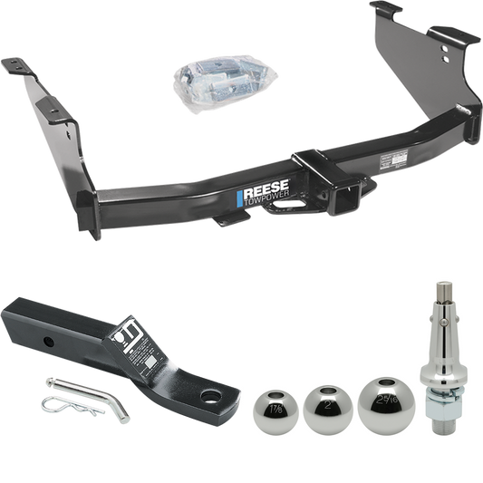 Fits 2003-2009 Dodge Ram 2500 Trailer Hitch Tow PKG w/ Ball Mount w/ 2" Drop + Interchangeable Ball 1-7/8" & 2" & 2-5/16" By Reese Towpower