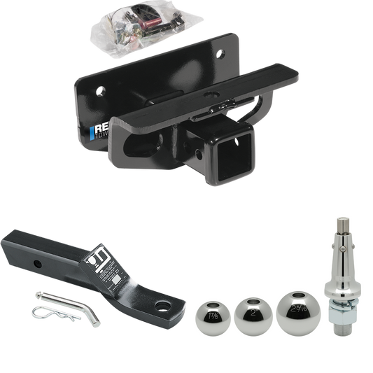 Fits 2003-2009 Dodge Ram 2500 Trailer Hitch Tow PKG w/ Ball Mount w/ 2" Drop + Interchangeable Ball 1-7/8" & 2" & 2-5/16" By Reese Towpower