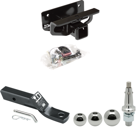 Fits 2003-2009 Dodge Ram 2500 Trailer Hitch Tow PKG w/ Ball Mount w/ 2" Drop + Interchangeable Ball 1-7/8" & 2" & 2-5/16" By Draw-Tite