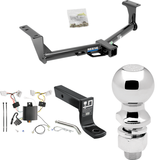 Fits 2015-2023 Nissan Murano Trailer Hitch Tow PKG w/ 4-Flat Wiring + Ball Mount w/ 4" Drop + 2-5/16" Ball By Reese Towpower