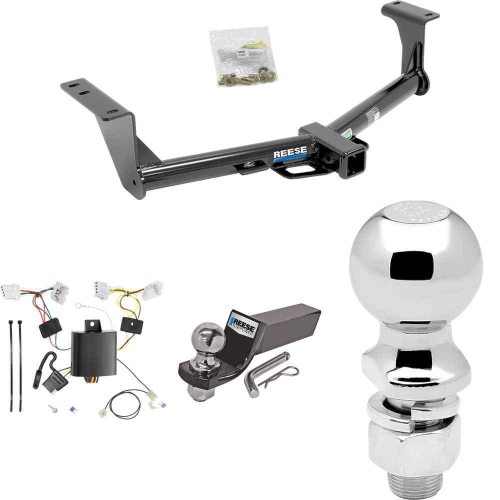 Se adapta al paquete de enganche de remolque Nissan Murano 2015-2023 con cableado plano de 4 + kit de montaje de bola de inicio con caída de 2" y bola de 2" + bola de 2-5/16" de Reese Towpower