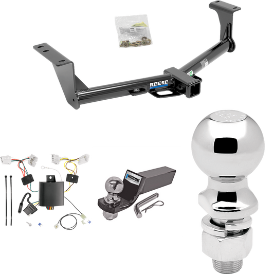 Se adapta al paquete de enganche de remolque Nissan Murano 2015-2023 con cableado plano de 4 + kit de montaje de bola de inicio con caída de 2" y bola de 2" + bola de 2-5/16" de Reese Towpower