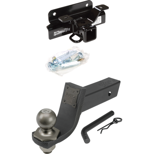 Fits 2004-2005 Dodge Ram 1500 Trailer Hitch Tow PKG + Interlock Tactical Starter Kit w/ 3-1/4" Drop & 2" Ball (Excludes: Daytona/Hemi Sport Quad Cab/Ram Rumble Bee/SRT-10 Models) By Draw-Tite