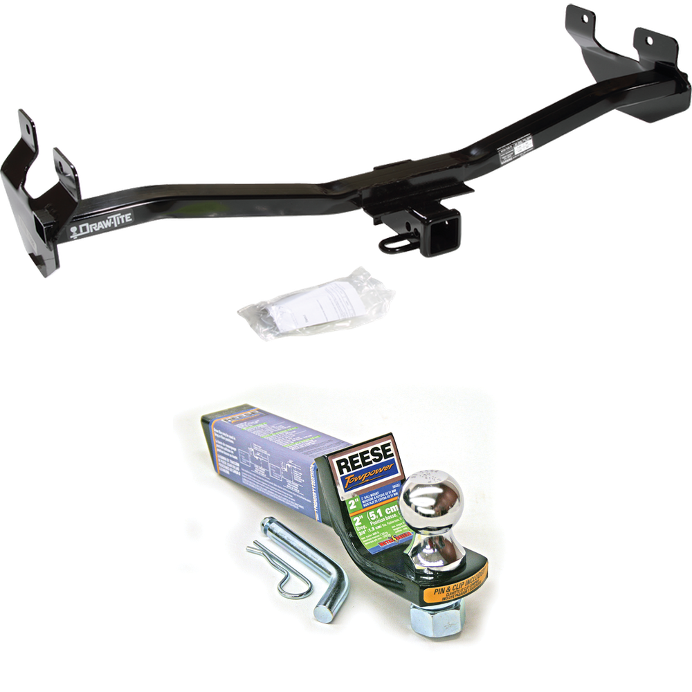 Fits 2006-2010 Hummer H3 Trailer Hitch Tow PKG w/ Starter Kit Ball Mount w/ 2" Drop & 1-7/8" Ball By Draw-Tite