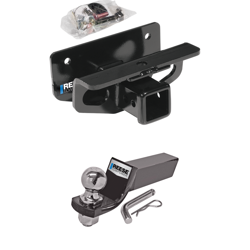 Fits 2003-2003 Dodge Ram 1500 Trailer Hitch Tow PKG w/ Starter Kit Ball Mount w/ 2" Drop & 2" Ball (For (Built After 11/2002) Models) By Reese Towpower