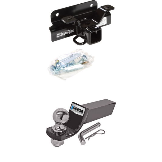 Fits 2004-2005 Dodge Ram 1500 Trailer Hitch Tow PKG w/ Starter Kit Ball Mount w/ 2" Drop & 2" Ball (Excludes: Daytona/Hemi Sport Quad Cab/Ram Rumble Bee/SRT-10 Models) By Draw-Tite