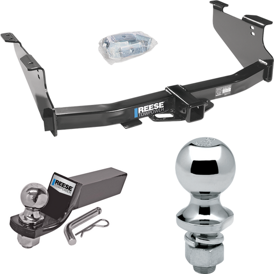 Fits 2003-2009 Dodge Ram 2500 Trailer Hitch Tow PKG w/ Starter Kit Ball Mount w/ 2" Drop & 2" Ball + 1-7/8" Ball By Reese Towpower