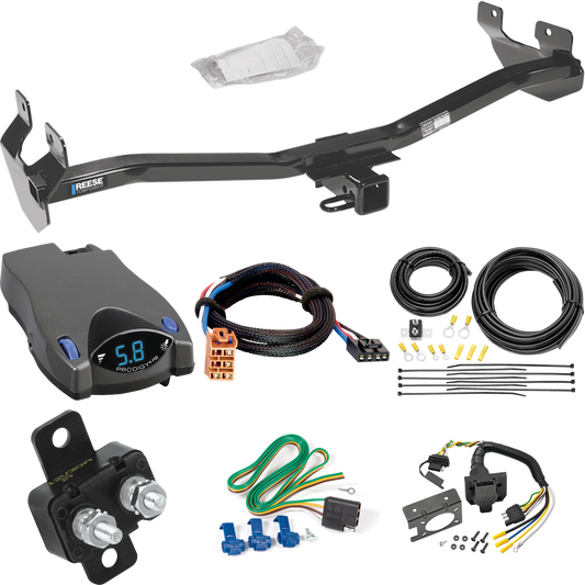 Fits 2006-2007 Hummer H3 Trailer Hitch Tow PKG w/ Tekonsha Prodigy P2 Brake Control + Plug & Play BC Adapter + 7-Way RV Wiring By Reese Towpower