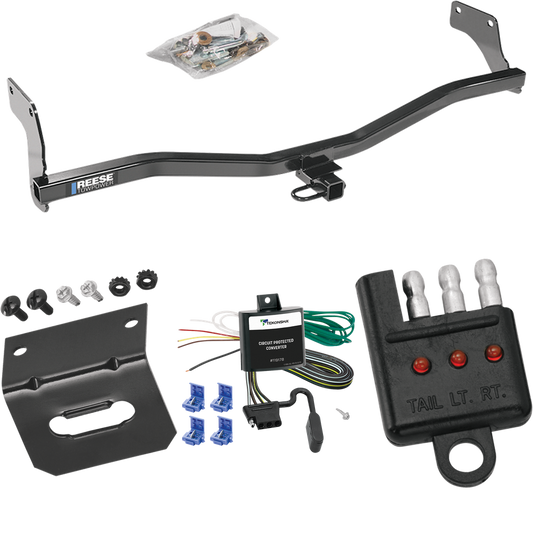 Fits 2006-2011 KIA Rio5 Trailer Hitch Tow PKG w/ 4-Flat Wiring Harness + Bracket + Tester (For Hatchback Models) By Reese Towpower