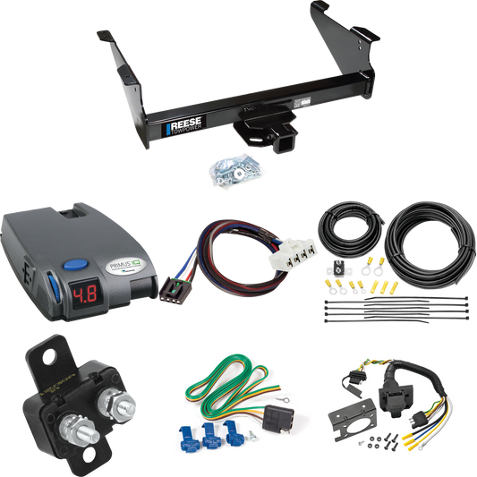 Se adapta al paquete de enganche de remolque Dodge Ram 3500 2003-2009 con control de freno Tekonsha Primus IQ + adaptador BC Plug &amp; Play + cableado RV de 7 vías de Reese Towpower