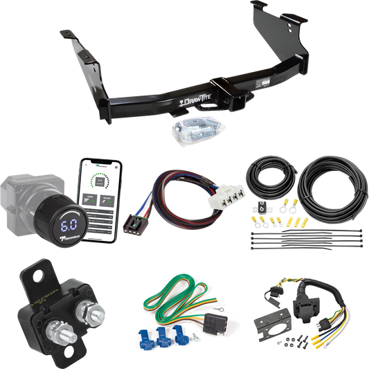 Se adapta al paquete de enganche de remolque Dodge Ram 3500 2003-2009 con control de freno inalámbrico Bluetooth Tekonsha Prodigy iD + adaptador BC Plug &amp; Play + cableado RV de 7 vías de Draw-Tite