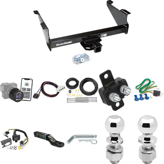 Fits 2003-2003 Dodge Ram 1500 Trailer Hitch Tow PKG w/ Tekonsha Prodigy iD Bluetooth Wireless Brake Control + Plug & Play BC Adapter + 7-Way RV Wiring + 2" & 2-5/16" Ball & Drop Mount (For (Built After 11/2002) Models) By Draw-Tite