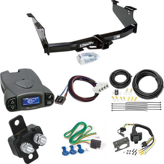 Fits 2006-2008 Dodge Ram 1500 Trailer Hitch Tow PKG w/ Tekonsha Prodigy P3 Brake Control + Plug & Play BC Adapter + 7-Way RV Wiring By Draw-Tite