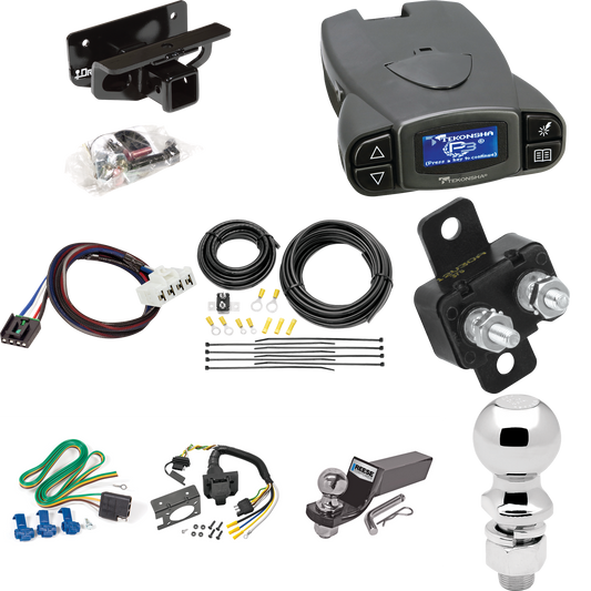 Fits 2004-2005 Dodge Ram 1500 Trailer Hitch Tow PKG w/ Tekonsha Prodigy P3 Brake Control + Plug & Play BC Adapter + 7-Way RV Wiring + 2" & 2-5/16" Ball & Drop Mount (Excludes: Daytona/Hemi Sport Quad Cab/Ram Rumble Bee/SRT-10 Models) By Draw-Tite