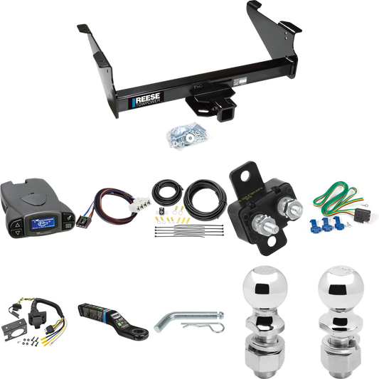 Fits 2003-2009 Dodge Ram 2500 Trailer Hitch Tow PKG w/ Tekonsha Prodigy P3 Brake Control + Plug & Play BC Adapter + 7-Way RV Wiring + 2" & 2-5/16" Ball & Drop Mount By Reese Towpower