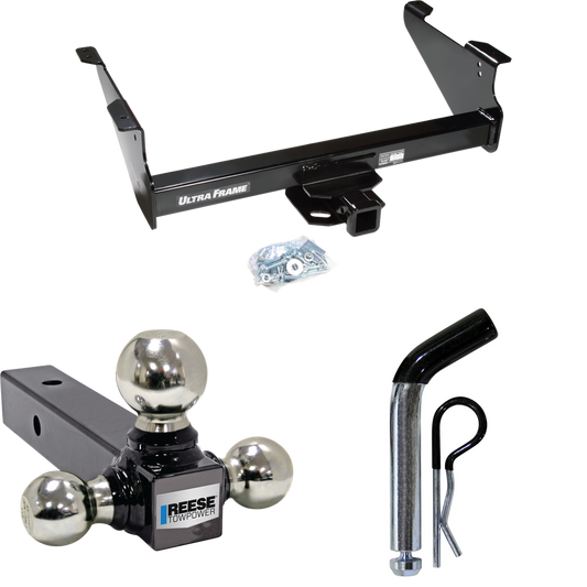 Fits 2003-2010 Dodge Ram 2500 Trailer Hitch Tow PKG w/ Triple Ball Ball Mount 1-7/8" & 2" & 2-5/16" Trailer Balls + Pin/Clip By Draw-Tite