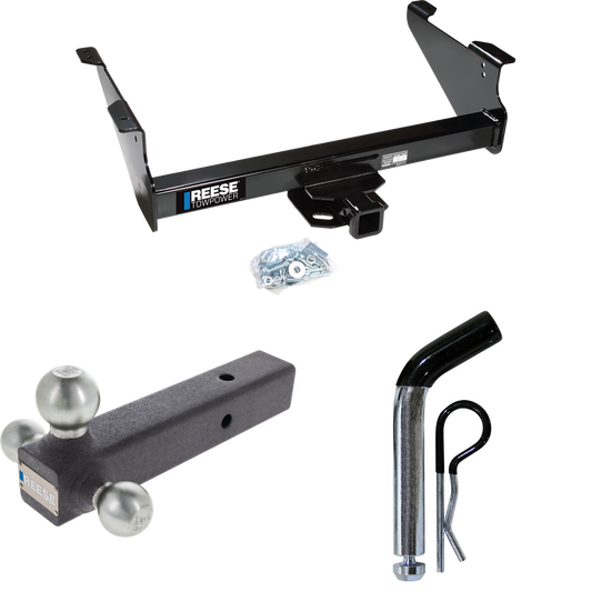 Fits 2003-2010 Dodge Ram 2500 Trailer Hitch Tow PKG w/ Triple Ball Ball Mount 1-7/8" & 2" & 2-5/16" Trailer Balls + Pin/Clip By Reese Towpower