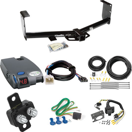 Fits 2007-2014 Toyota Tundra Trailer Hitch Tow PKG w/ Tekonsha Primus IQ Brake Control + Plug & Play BC Adapter + 7-Way RV Wiring (For (See Footnote CP) Models) By Draw-Tite
