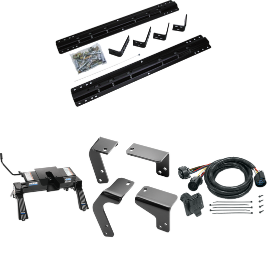 Fits 2019-2023 RAM 1500 Classic Industry Standard Semi-Custom Above Bed Rail Kit + 16K Fifth Wheel + In-Bed Wiring (For 5'8 or Shorter Bed (Sidewinder Required), Except w/Air Suspension or w/ECODiesel Engine, w/o Factory Puck System Models) By Reese