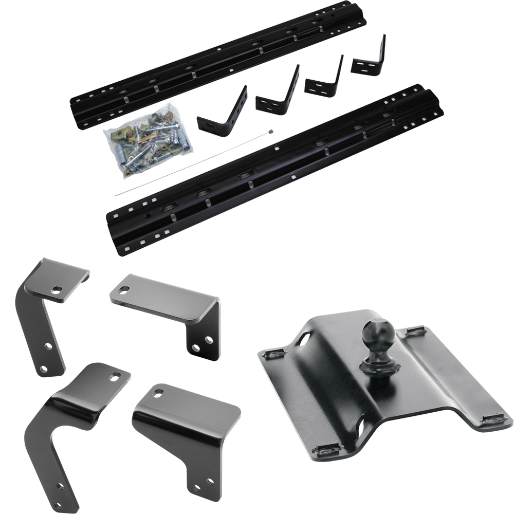 Fits 2019-2023 RAM 1500 Classic Industry Standard Semi-Custom Above Bed Rail Kit + 25K Pro Series Gooseneck Hitch (For 6-1/2' and 8 foot Bed, Except w/Air Suspension or w/ECODiesel Engine, w/o Factory Puck System Models) By Reese