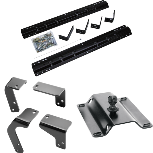 Fits 2019-2023 RAM 1500 Classic Industry Standard Semi-Custom Above Bed Rail Kit + 25K Pro Series Gooseneck Hitch (For 6-1/2' and 8 foot Bed, Except w/Air Suspension or w/ECODiesel Engine, w/o Factory Puck System Models) By Reese