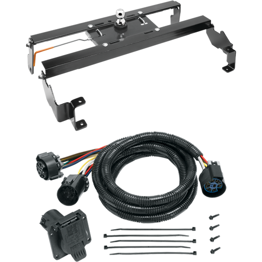 Fits 2009-2010 Dodge Ram 1500 Hide-A-Goose Underbed Gooseneck Hitch System + 7-Way In-Bed Wiring (For All Styles, w/o Factory Puck System Models) By Draw-Tite