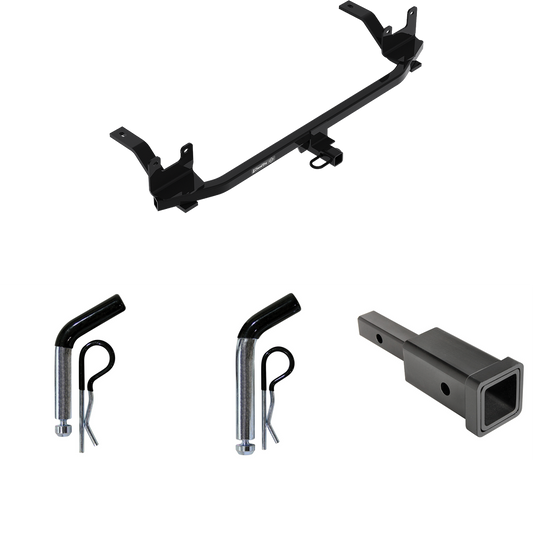 Fits 2018-2020 Hyundai Elantra Trailer Hitch Tow PKG w/ Hitch Adapter 1-1/4" to 2" Receiver + 1/2" Pin & Clip + 5/8" Pin & Clip (Excludes: GT & Sport Models) By Draw-Tite