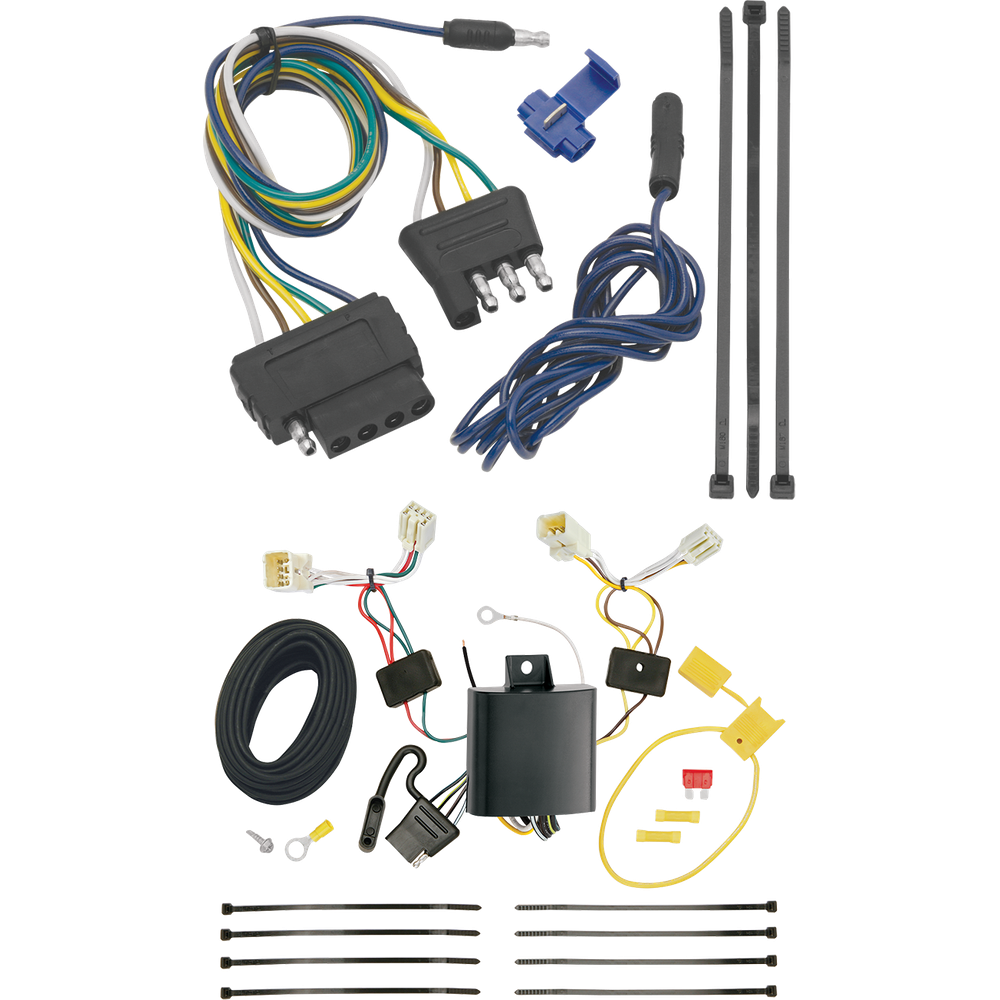 Fits 2018-2020 Hyundai Elantra Vehicle End Wiring Harness 5-Way Flat (Excludes: GT & Sport Models) By Tekonsha