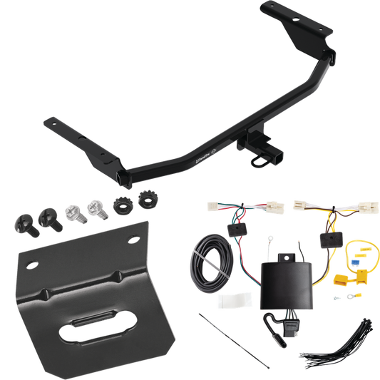 Fits 2021-2023 Hyundai Elantra Trailer Hitch Tow PKG w/ 4-Flat Wiring Harness + Bracket (Excludes: Hybrid & N Line Models) By Draw-Tite