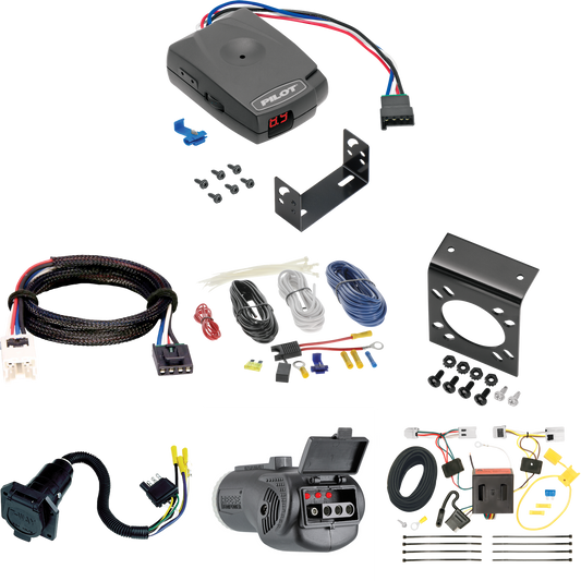 Fits 2012-2021 Nissan NV2500 7-Way RV Wiring + Pro Series Pilot Brake Control + Plug & Play BC Adapter + 2 in 1 Tester & 7-Way to 4-Way Adapter By Tekonsha