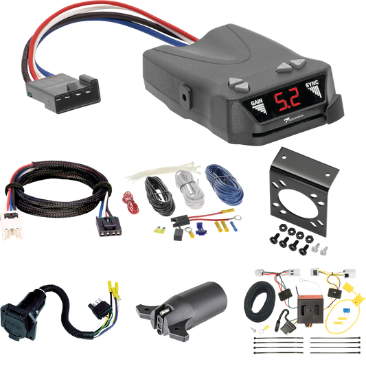 Fits 2012-2021 Nissan NV2500 7-Way RV Wiring + Tekonsha Brakeman IV Brake Control + Plug & Play BC Adapter + 7-Way to 4-Way Adapter By Tekonsha