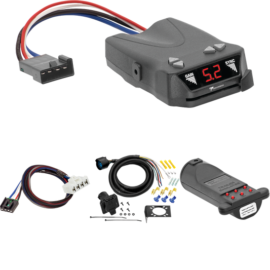 Fits 1995-2002 Dodge Ram 3500 7-Way RV Wiring + Tekonsha Brakeman IV Brake Control + Plug & Play BC Adapter + 7-Way Tester and Trailer Emulator By Tow Ready