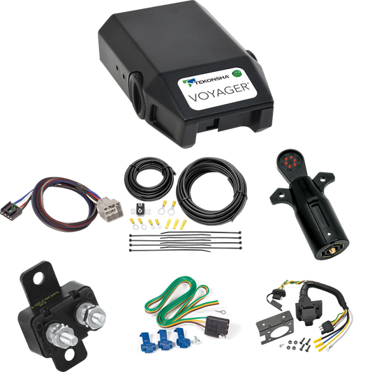 Se adapta al cableado de RV de 7 vías RAM 3500 2011-2012 + control de freno Tekonsha Voyager + adaptador BC Plug &amp; Play + probador de 7 vías de Reese Towpower