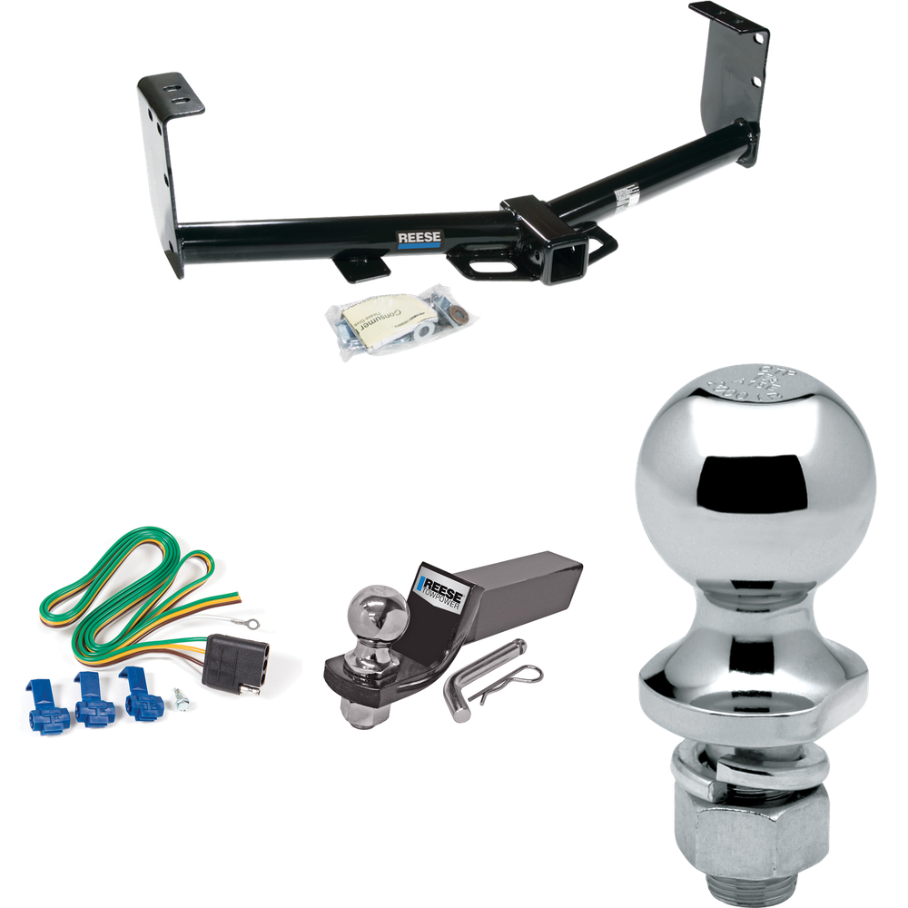 Fits 2007-2021 Toyota Tundra Trailer Hitch Tow PKG w/ 4-Flat Wiring + Starter Kit Ball Mount w/ 2" Drop & 2" Ball + 1-7/8" Ball (For (See Footnote CP) Models) By Reese Towpower