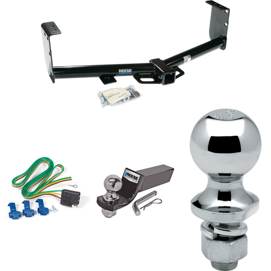 Fits 2007-2021 Toyota Tundra Trailer Hitch Tow PKG w/ 4-Flat Wiring + Starter Kit Ball Mount w/ 2" Drop & 2" Ball + 1-7/8" Ball (For (See Footnote CP) Models) By Reese Towpower